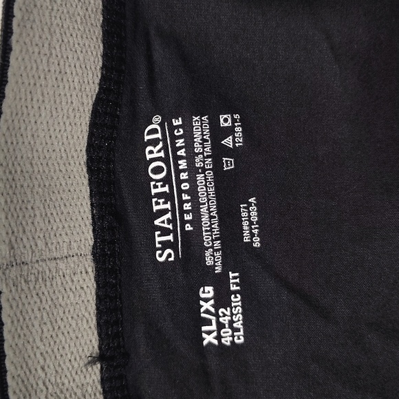 2 Pack Vtg Stafford Performance Mid Rise Briefs Cotton Stretch Size 40-42 - Picture 8 of 10